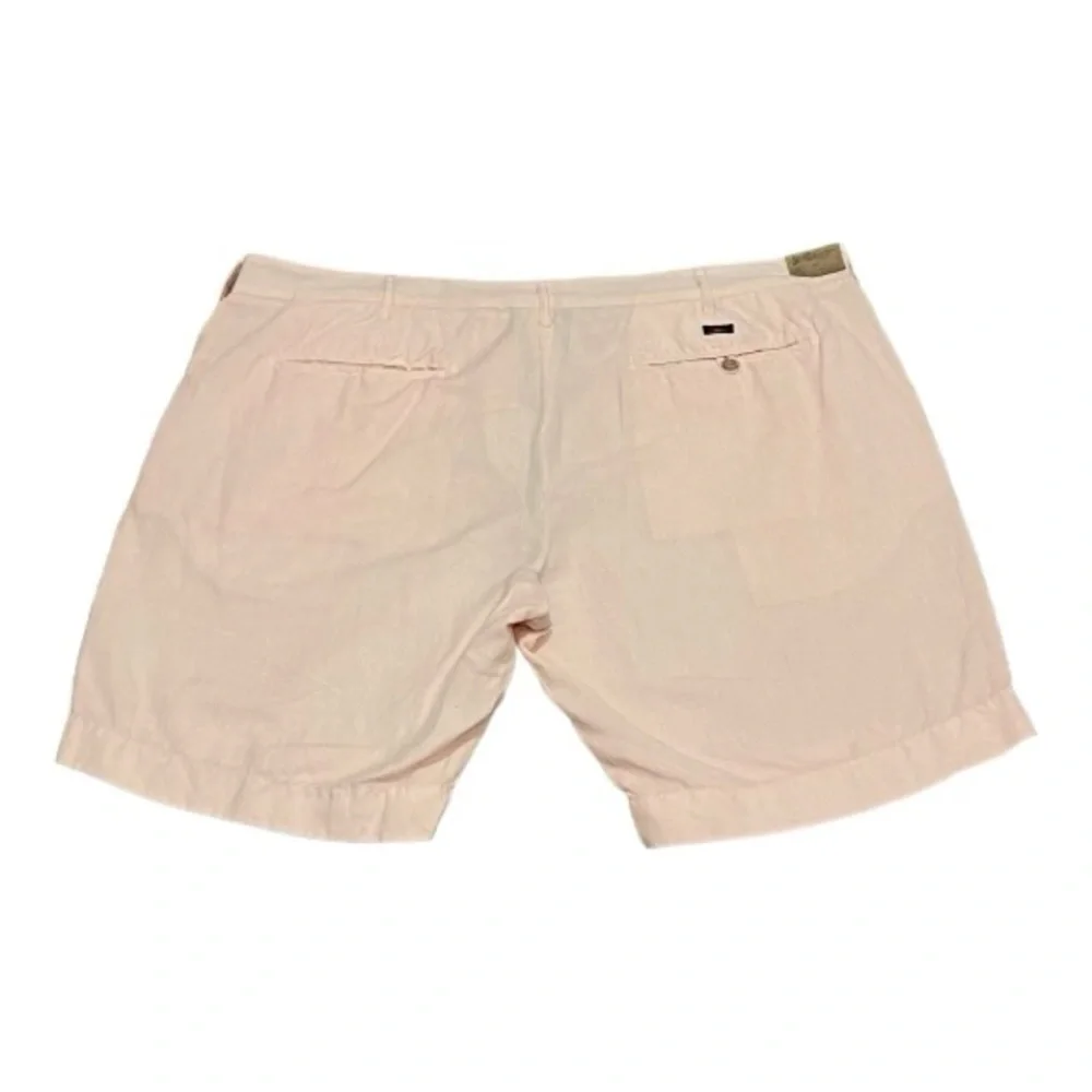 New Faherty Malibu Linen & Cotton Chino Shorts Color Summer Pink Size 40